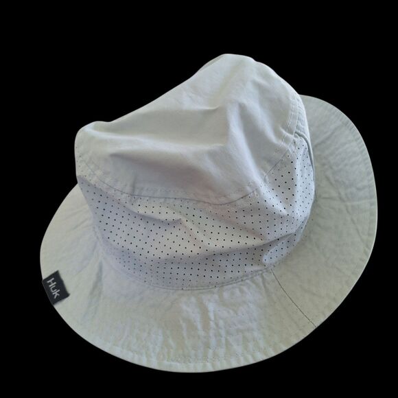 HUK High Performance Bucket Boonie Fishing Hat OSFM Oyster Light Neutral Nylon - Picture 5 of 14